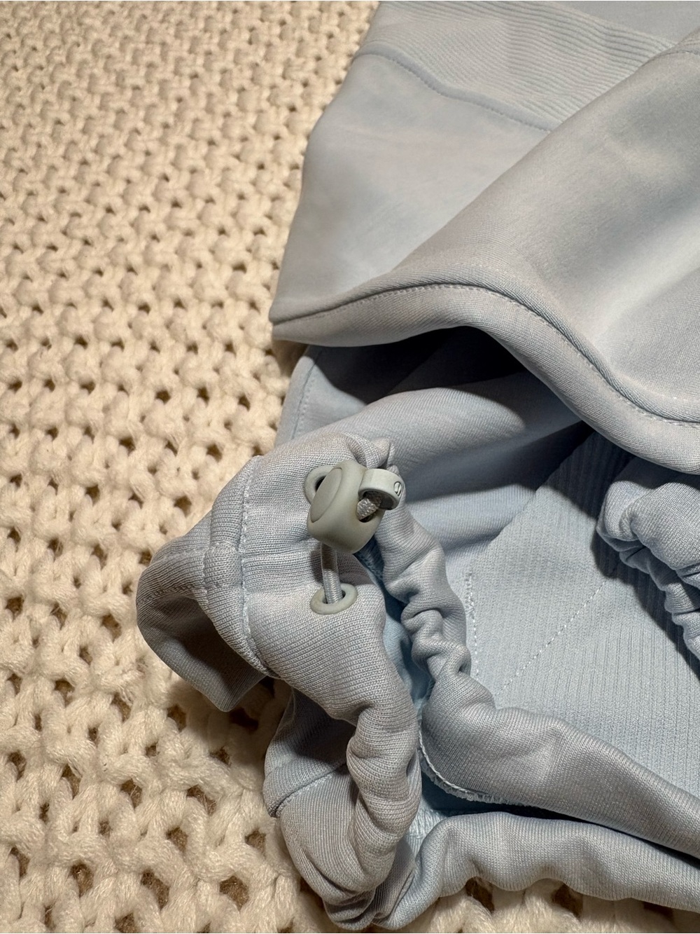lululemon powder blue brushed Softstreme ribbed half zip size 6 - Picture 13 of 14